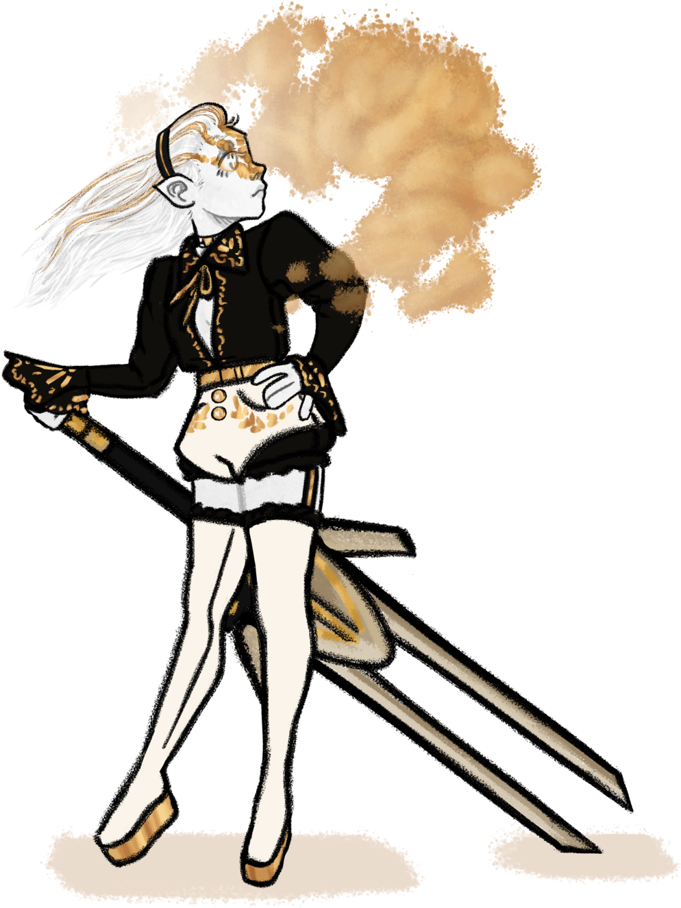 Her Name Is Althea And She's A Hexblade Warlock Her - Illustration Clipart (1280x1372), Png Download