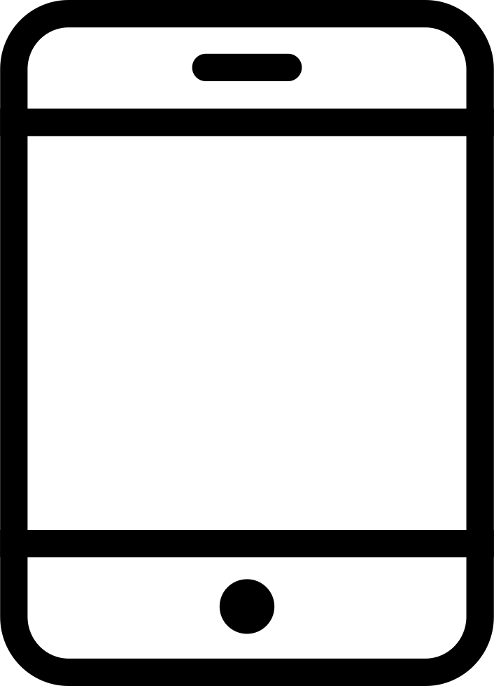 Png File Svg - Black And White Phone Clip Art Transparent Png (706x980), Png Download