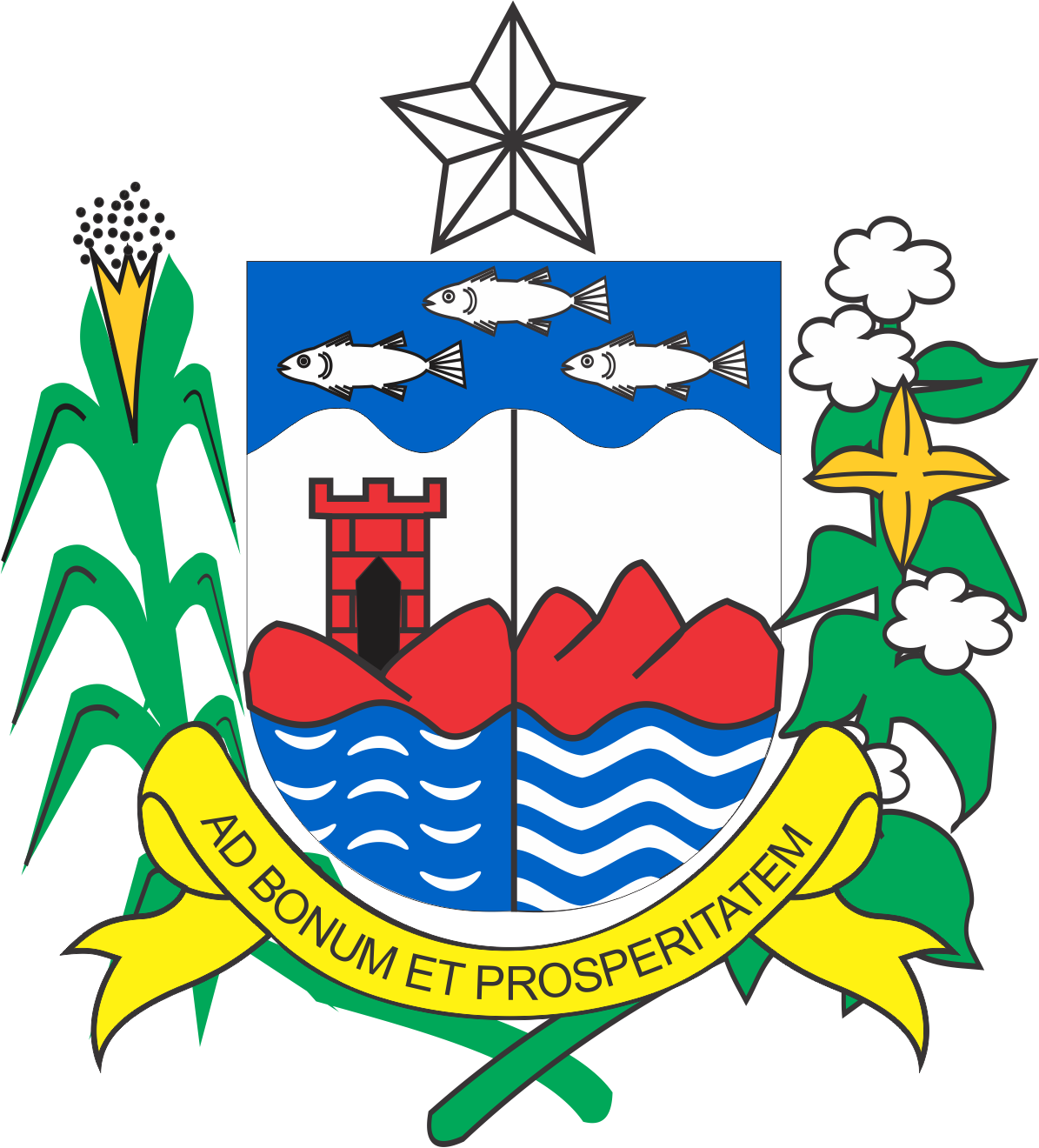 Brasão De Armas Do Estado De Alagoas - Alagoas Clipart (1195x1320), Png Download
