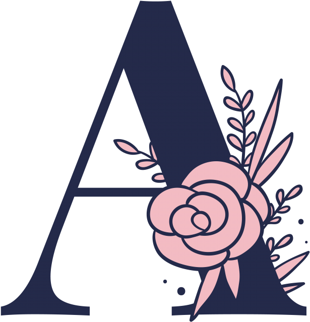 Floral Alphabet A Letter Png Transparent Image Clipart (866x650), Png Download