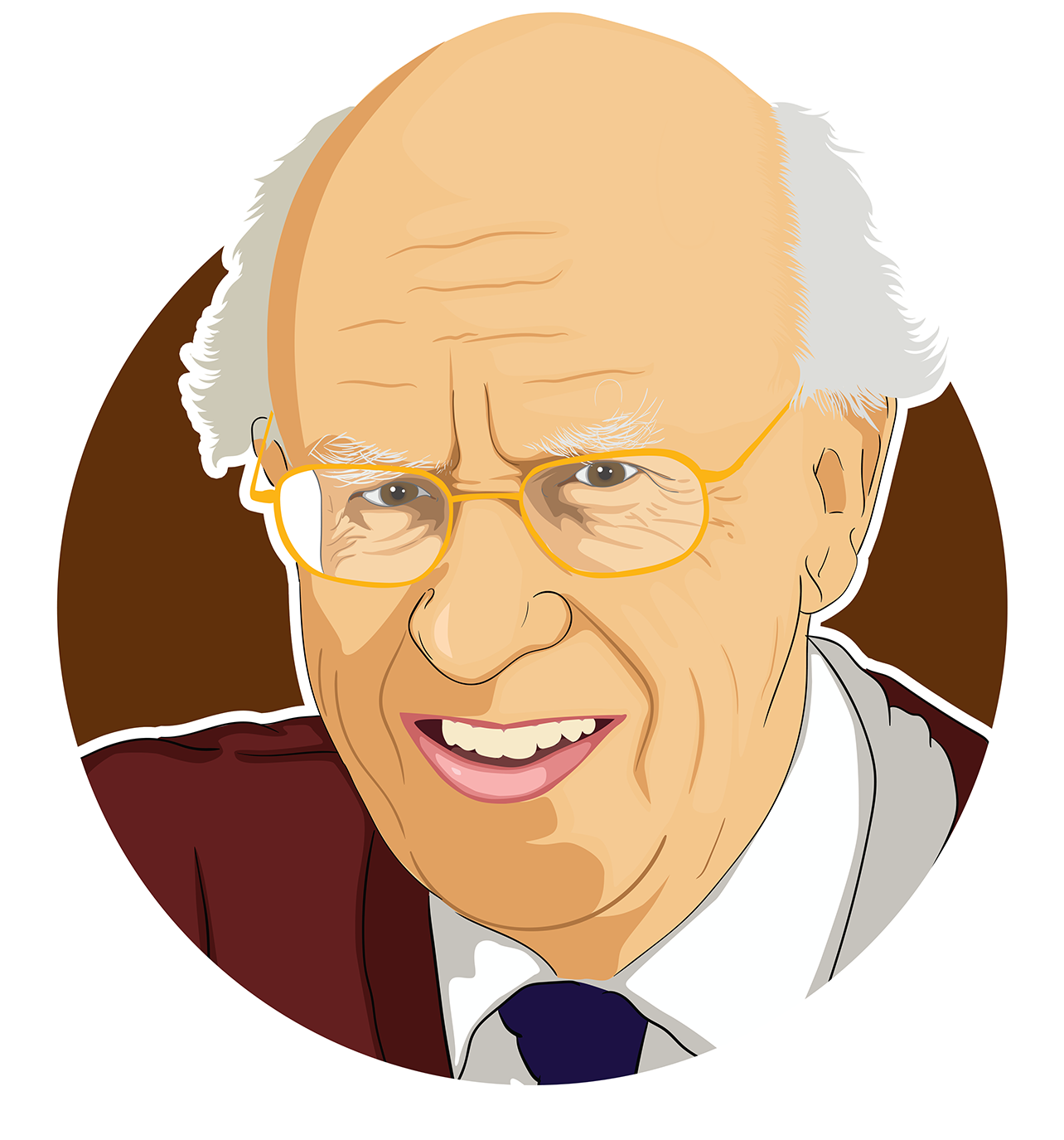 Thomas Åberg Circle Portrait - Cartoon Clipart (1500x1500), Png Download