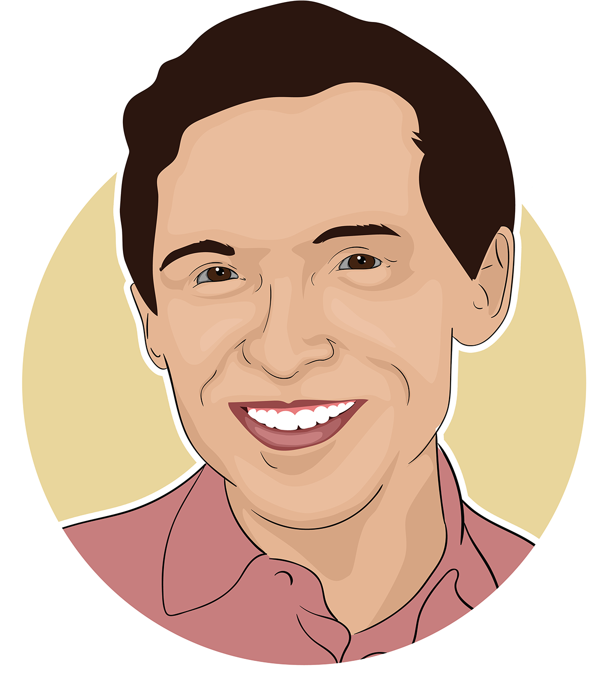 Zvonimr Nagy Circle Portrait - Cartoon Clipart (1500x1500), Png Download