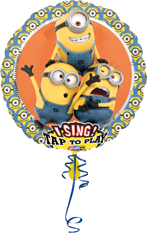 Singender Ballon Minions - Funny Minion Clipart (606x876), Png Download