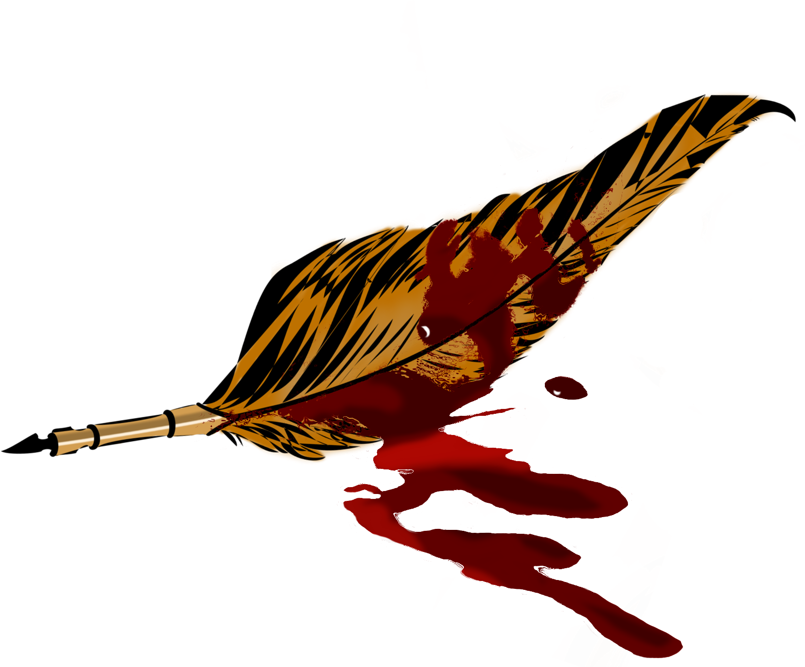 J - M - H - Reichert - Monster - - Pluma Con Sangre Clipart (2800x1356), Png Download