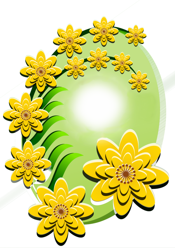 Osterei-klein - Yellow Flower Basant Panchami Clipart (600x849), Png Download
