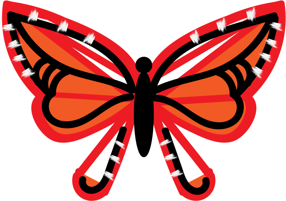 Arcadia Playschool Inc Single Butterfly Logo - Brush-footed Butterfly Clipart (1000x708), Png Download