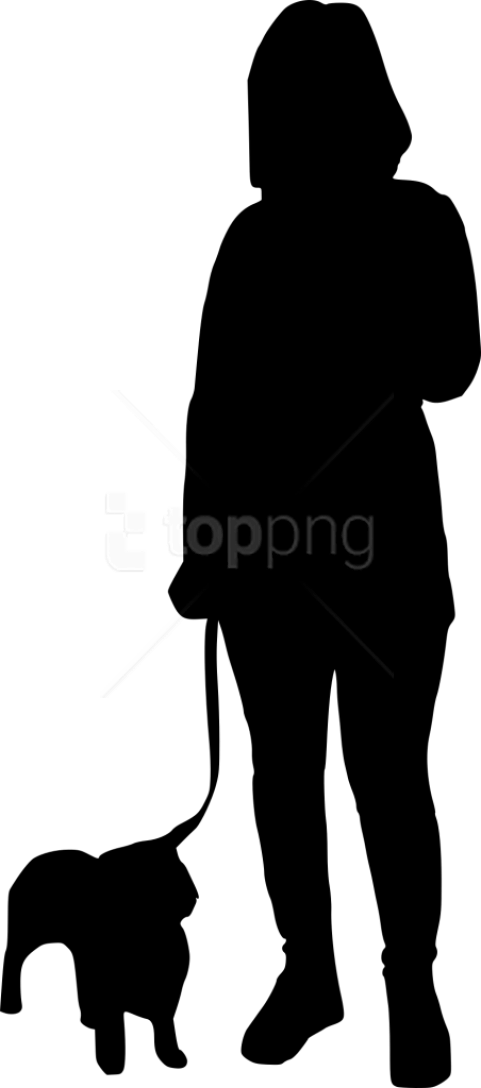 Free Png Dog Walking Silhouette Png - Walking Person Transparent Silhouette Clipart (481x1088), Png Download