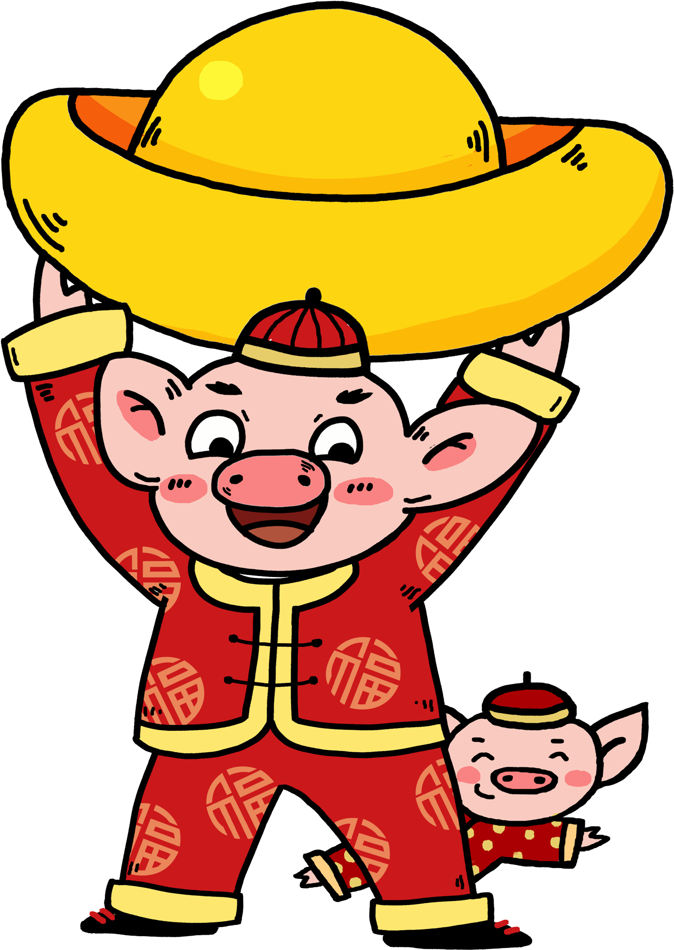 Festlich Gezeiten Cartoon Handgemalt Png Und Psd - Cartoon Clipart (2000x2000), Png Download