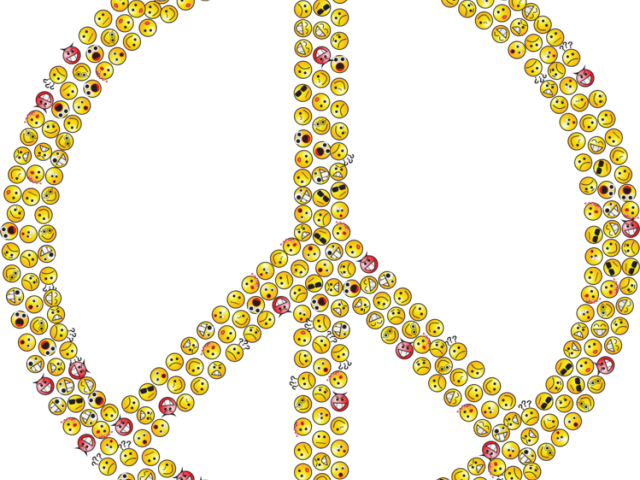 Peace Symbol Clipart Clip Art - Peace Sign Hand Svg - Png Download (640x480), Png Download