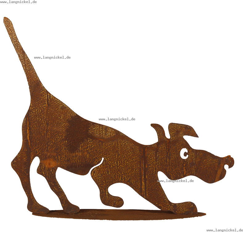 Deko Shop Hund Auf Platte Metall Rosteffekt Tiere Aus - Animal Figure Clipart (800x800), Png Download