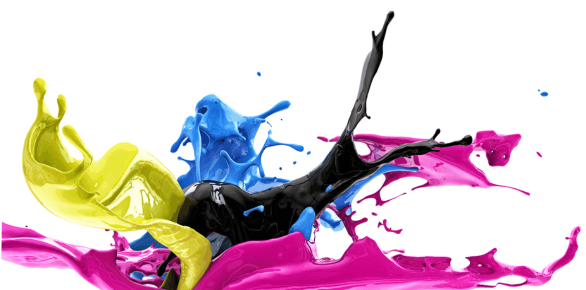 Header - Cmyk Splash Clipart (1662x580), Png Download