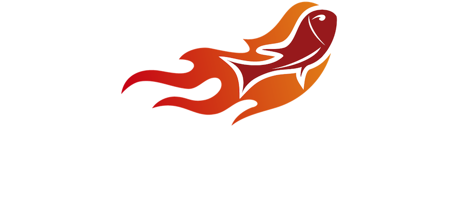 App Development Company Fish On Fire - Fish On Fire Clipart (906x399), Png Download
