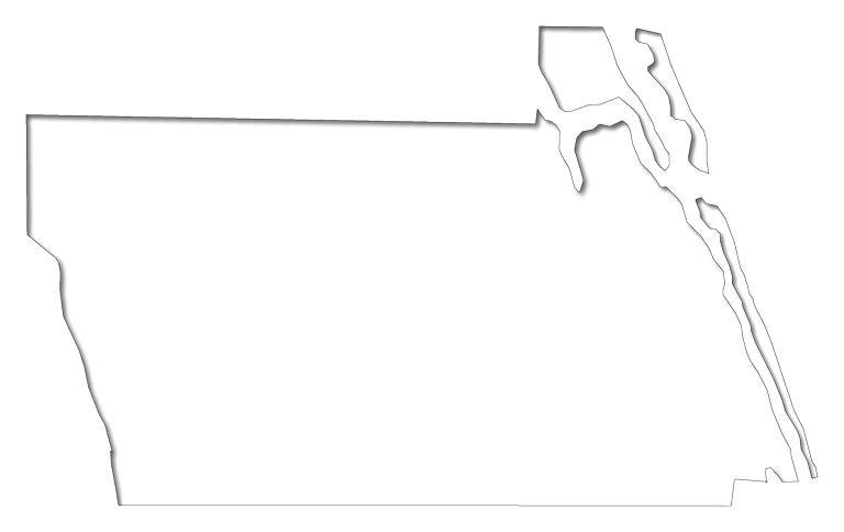 Outline Map Of Martin With An Inner Shadow, Producing - Silhouette Clipart (768x484), Png Download