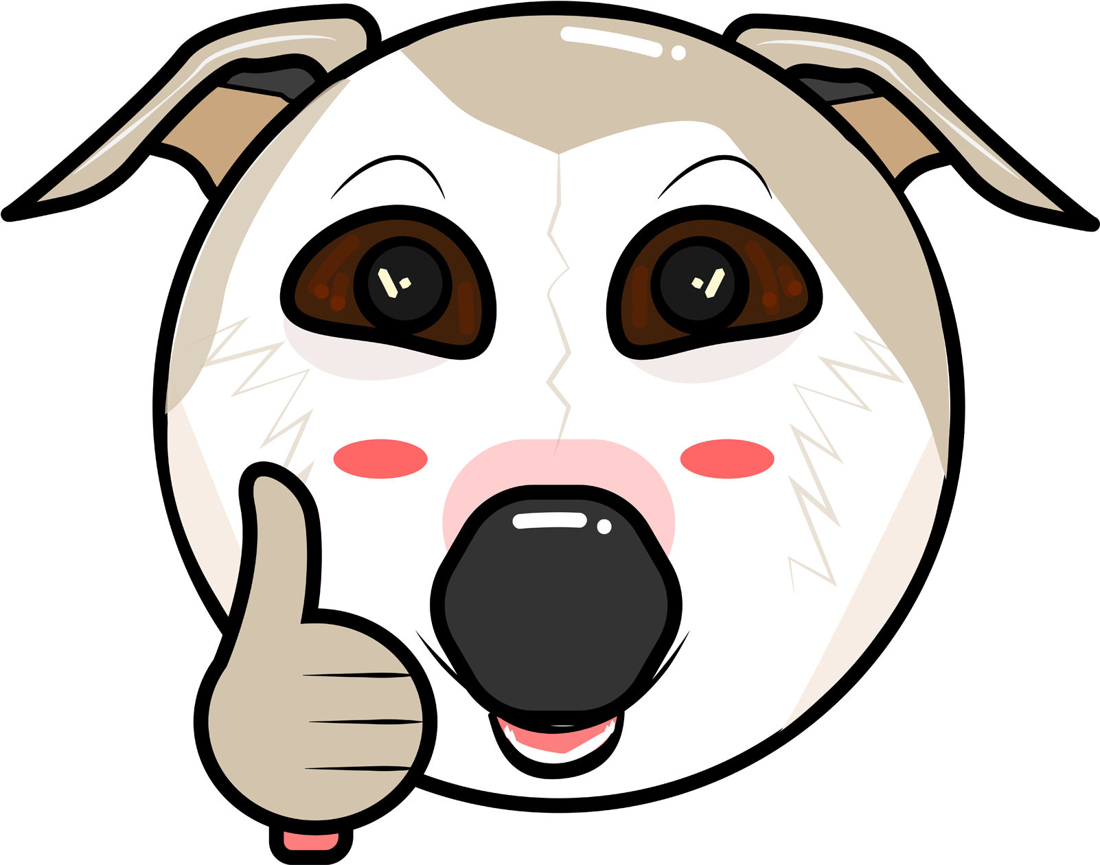 Original Vector Cartoon Dog Head Png And Image Clipart (2000x2000), Png Download