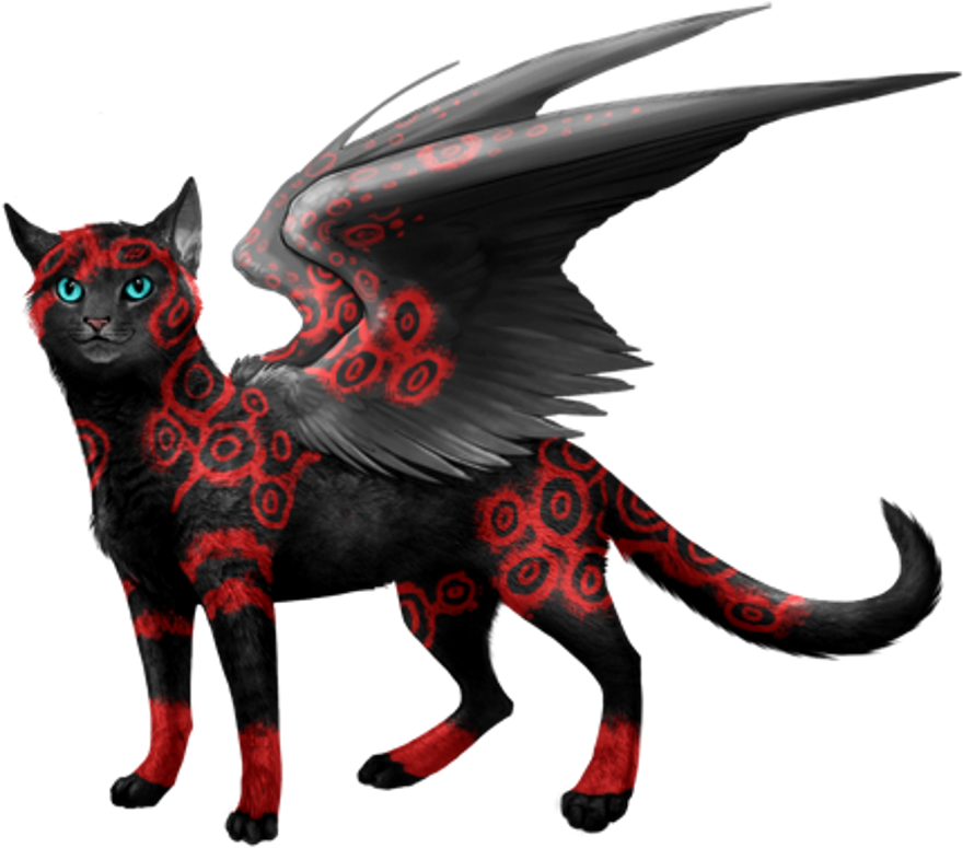 Demon Sticker - Different Types Of Cats With Names Clipart (1024x819), Png Download