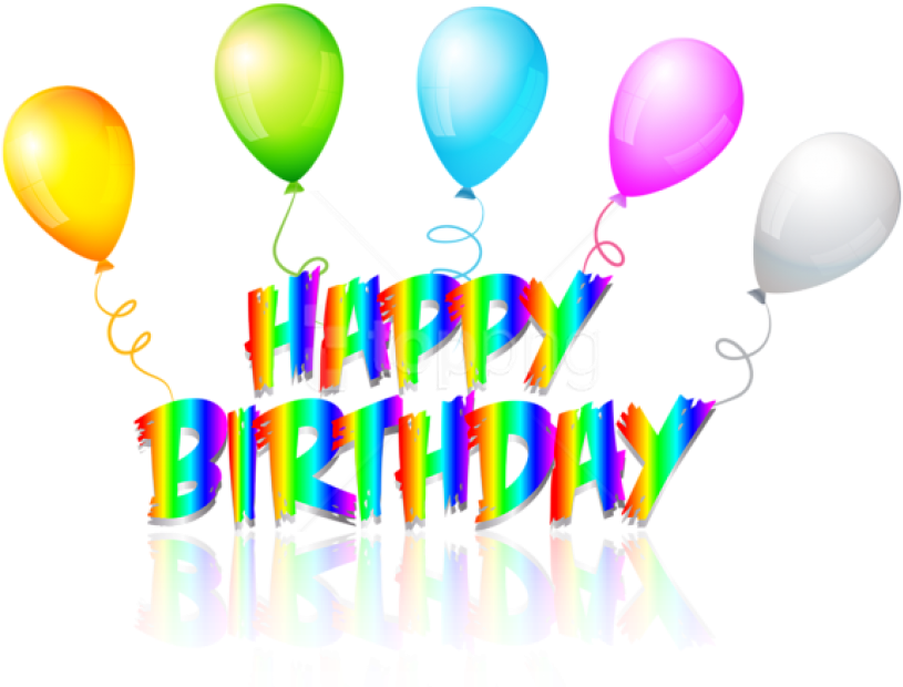 Free Png Download Rainbow Happy Birthday Text Transparent Clipart (850x675), Png Download