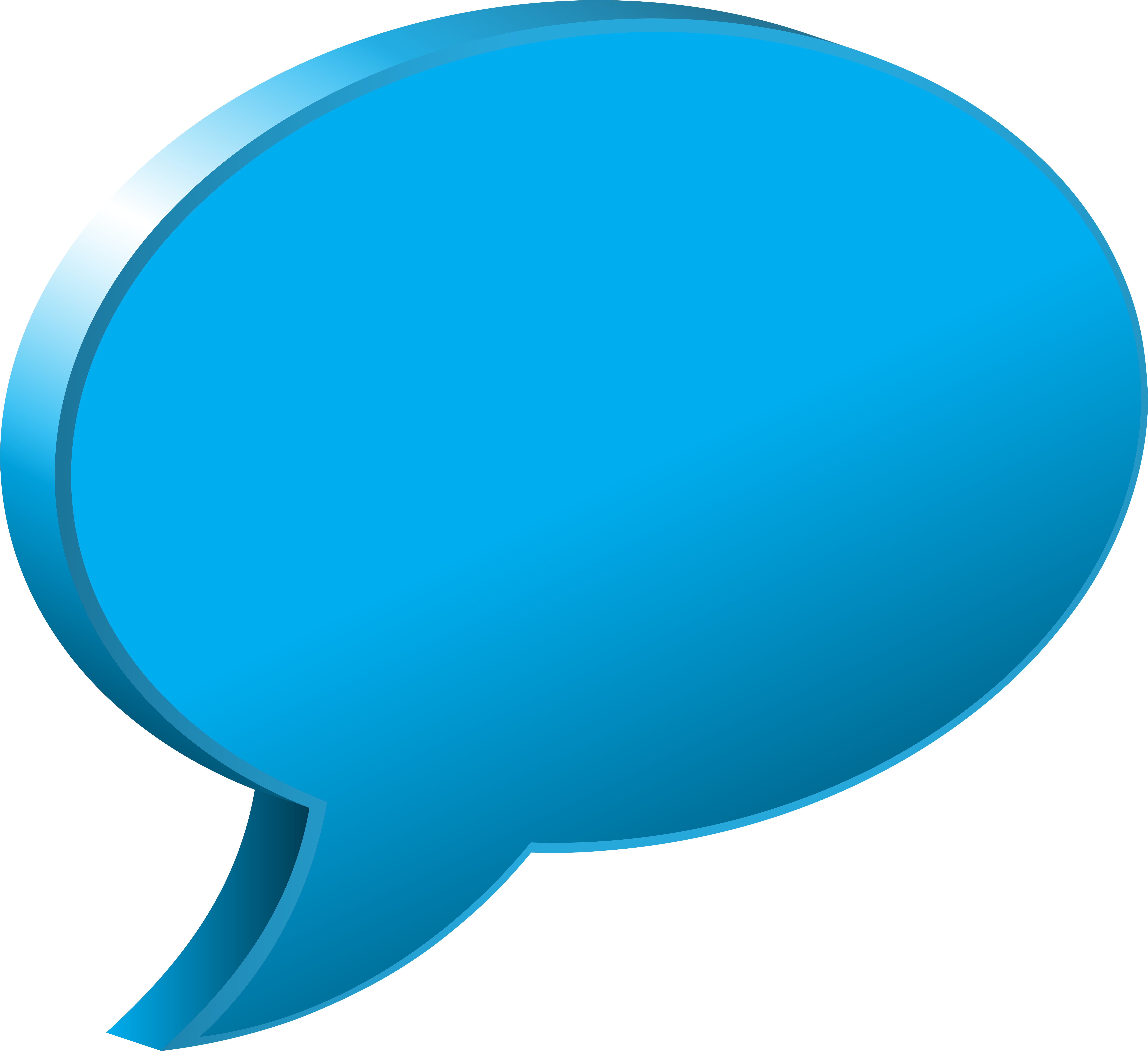 Speech Bubble Blue Transparent Png Image Clipart (8000x7326), Png Download