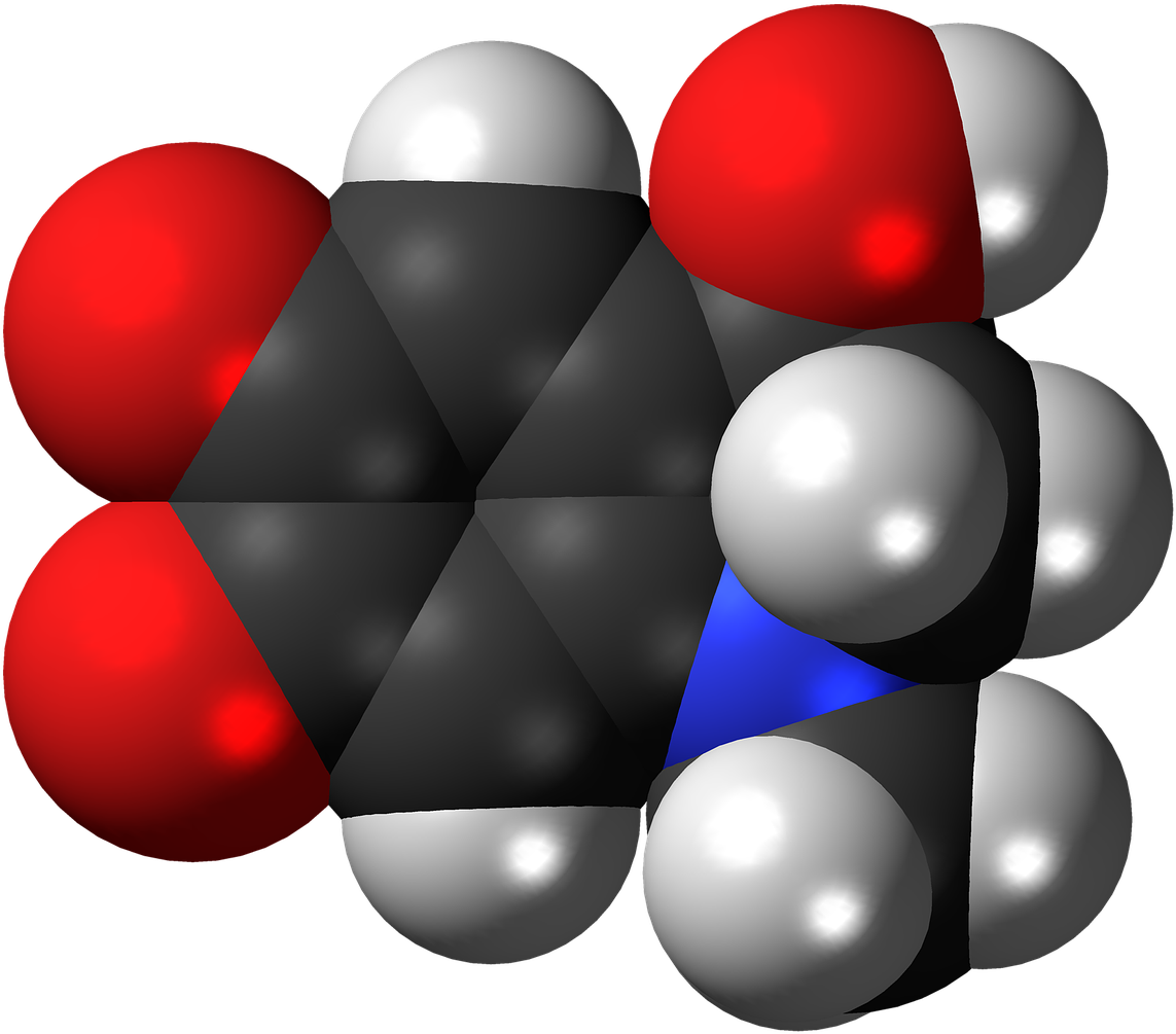 Adrenochrome Molecule Model - Balls Clipart (1280x1141), Png Download
