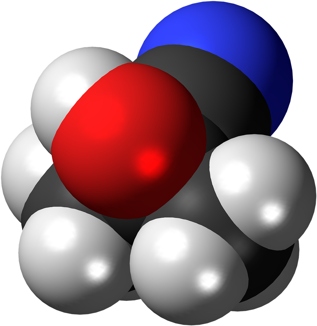 Acetone-cyanohydrine Molecule Structure - Phân Tử Clipart (1250x1280), Png Download