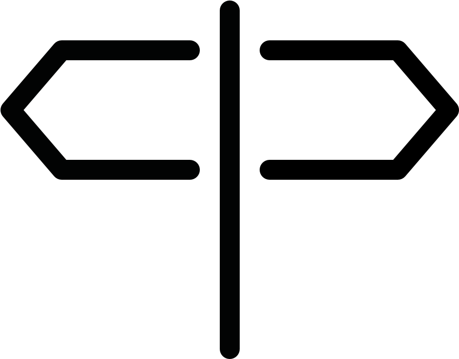 Signpost Left Right Signpost Left Right Signpost Left Clipart (921x721), Png Download