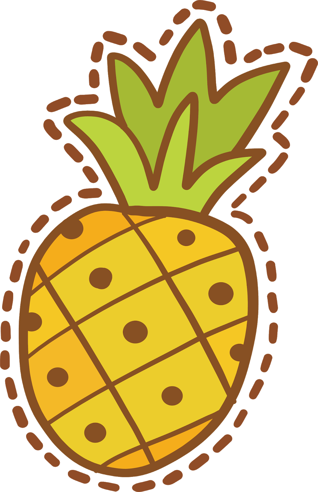 Pineapple Fruit Icon - Kartun Nanas Clipart (1035x1600), Png Download