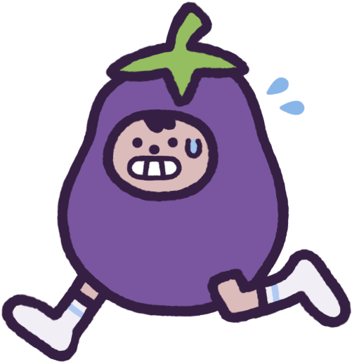 Eggby The Eggplant Messages Sticker-4 Clipart (570x579), Png Download