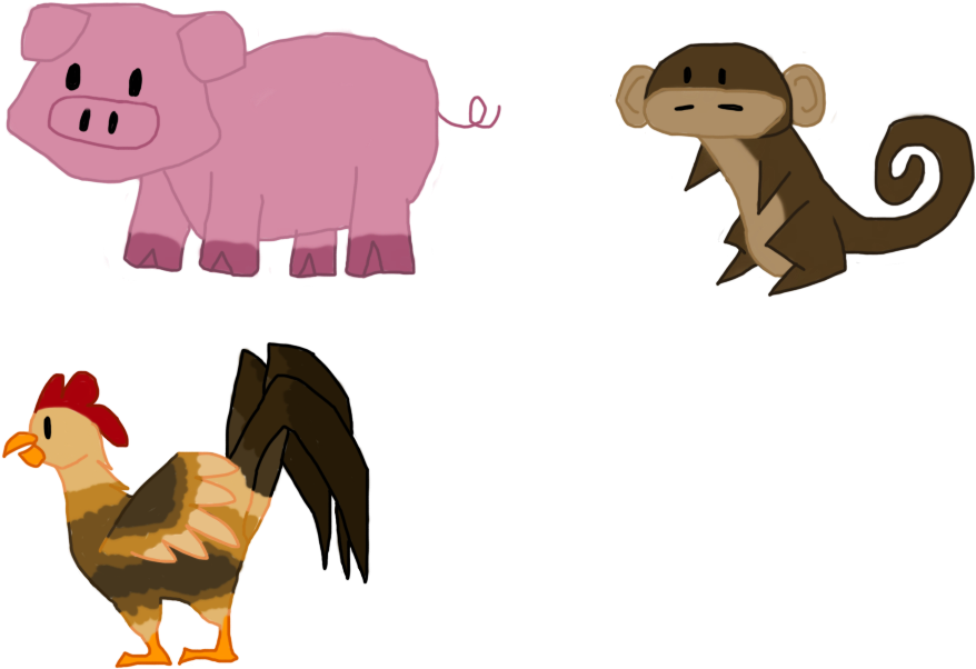 Chinese Zodiac Animals Roster And By Adlerprescotttrash - Cartoon Clipart (1080x720), Png Download