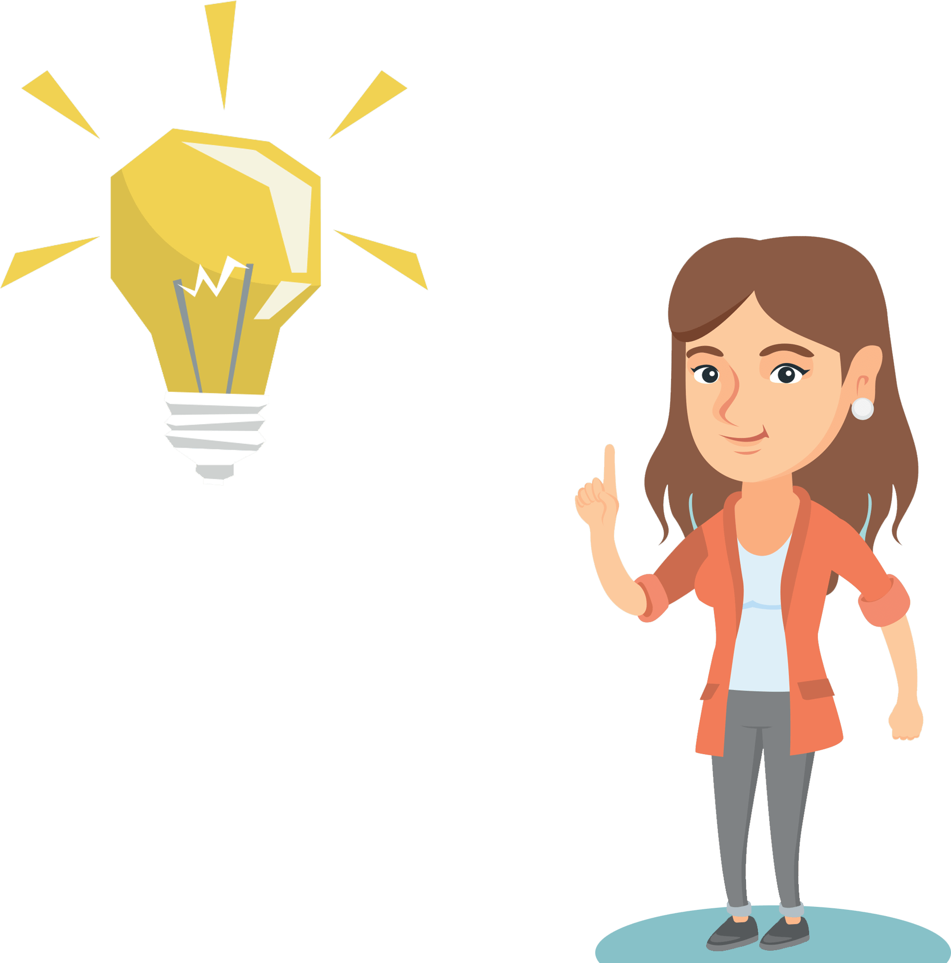 A Great Idea - Cartoon Clipart (2000x1954), Png Download