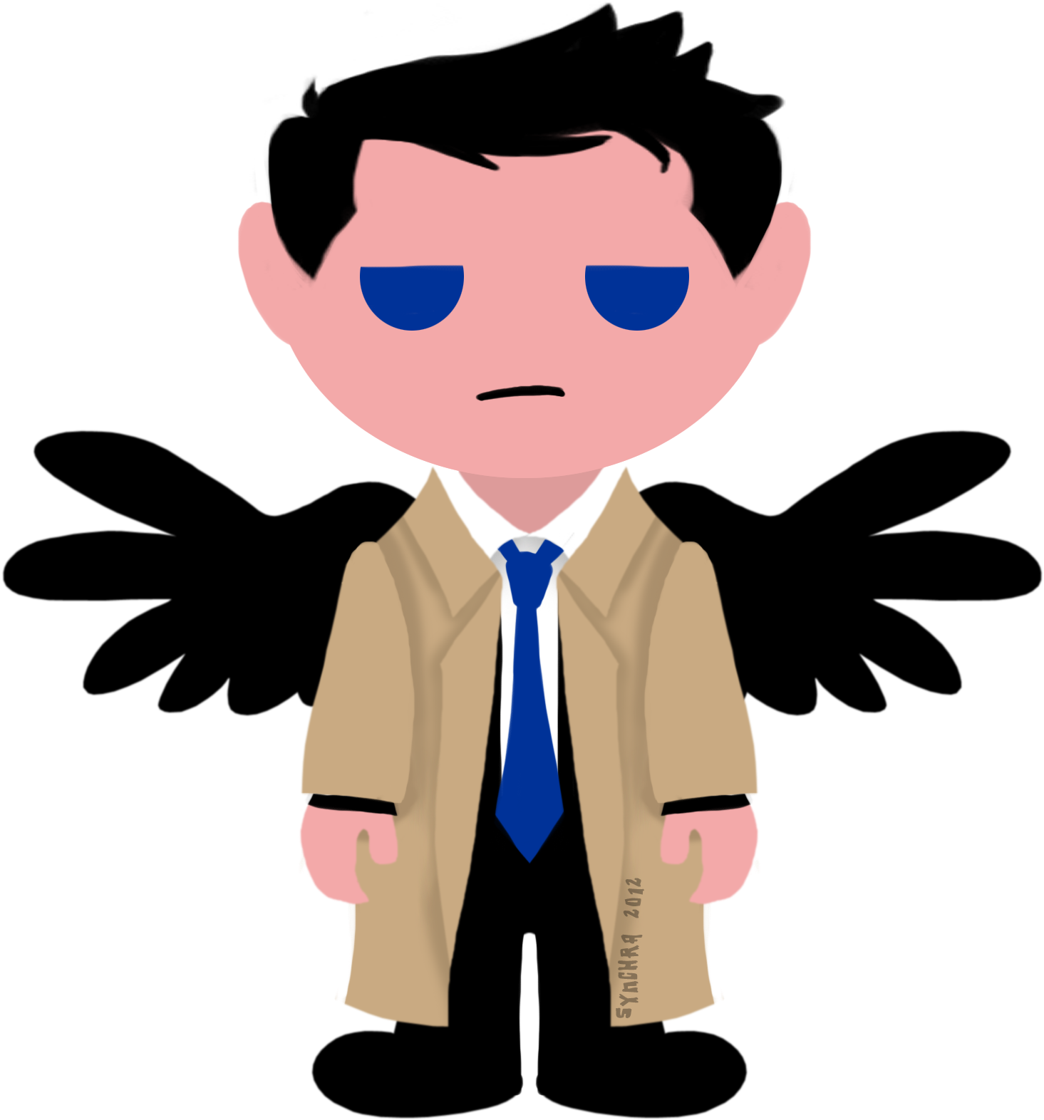 Mini Simple Castiel Tree Topper Clipart (1465x1572), Png Download