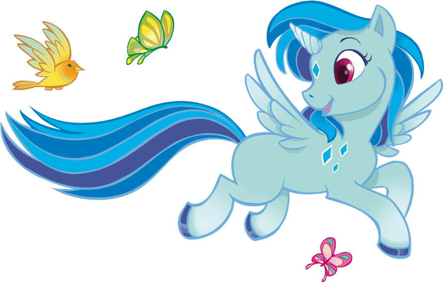 Stickers Muraux Licorne Blue Dream Leostickers - Cartoon Clipart (892x892), Png Download