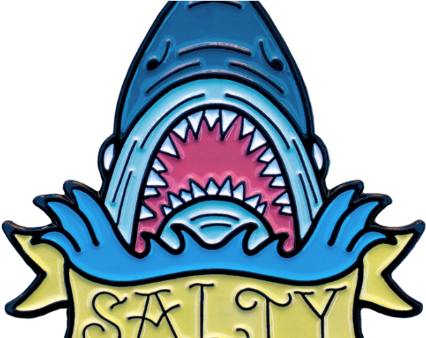 Drawn Pin Up Shark Clipart (640x480), Png Download