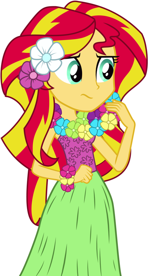 Hula Sunset Shimmer By Mohawgo - Equestria Girls Sunset Shimmer Evil Clipart (717x1024), Png Download