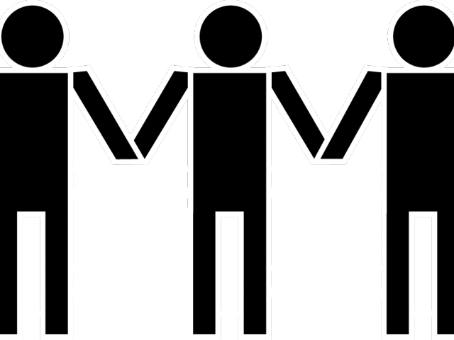 Other Clipart One Person - Clipart People Holding Hands - Png Download (640x480), Png Download