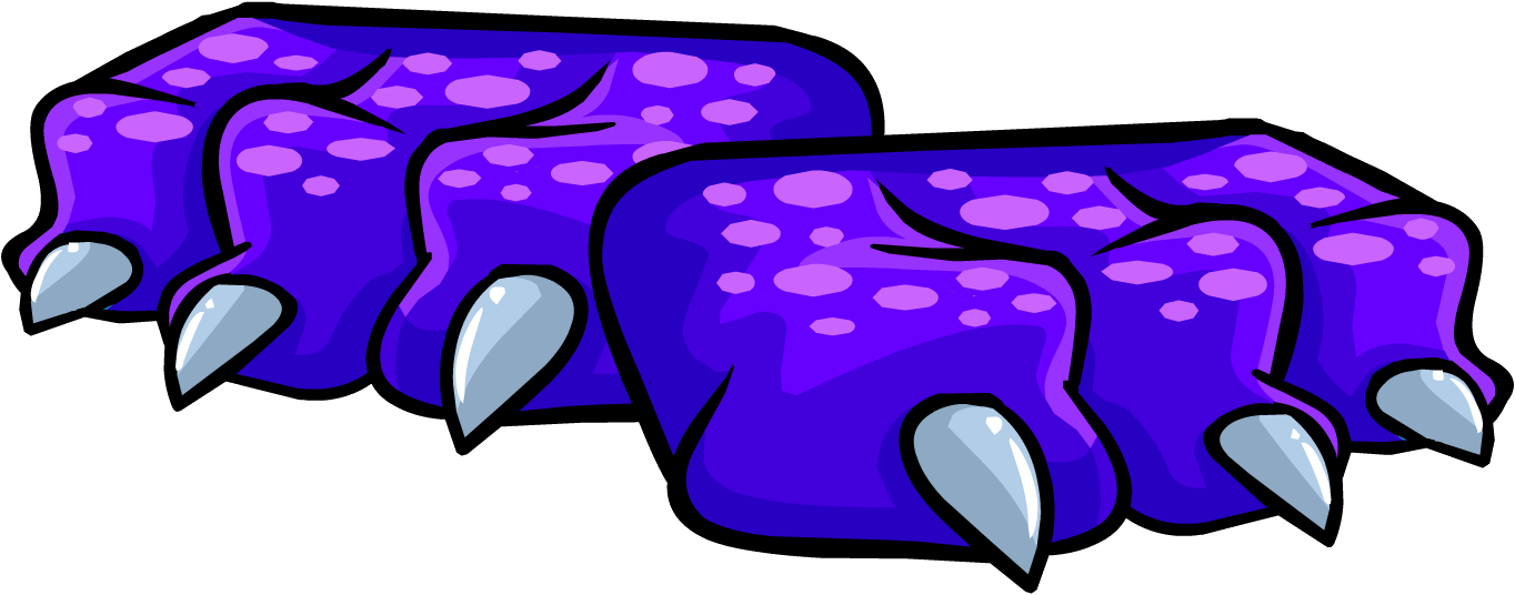 Purple Dragon Feet - Dragon Feet Png Clipart (1364x536), Png Download