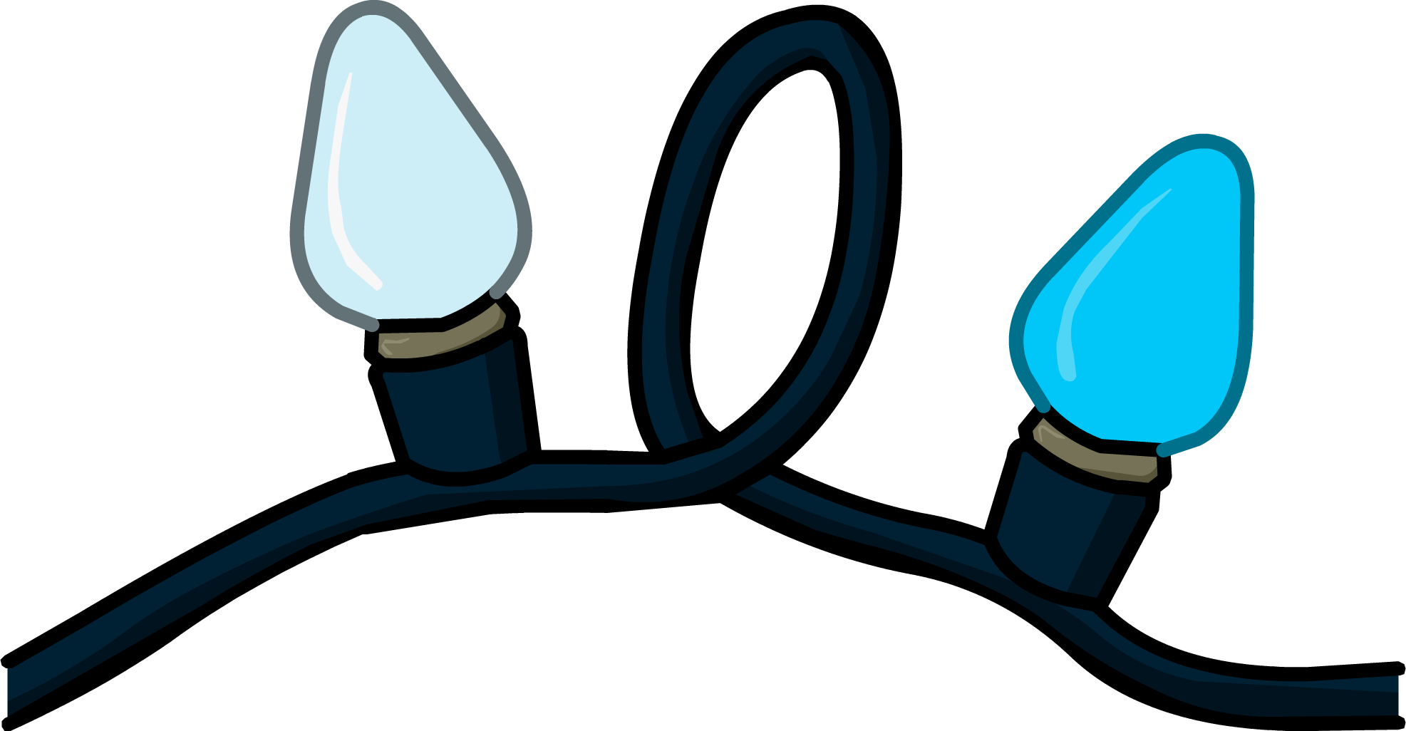 Ice Holiday Lights - Club Penguin Christmas Lights Clipart (1973x1026), Png Download