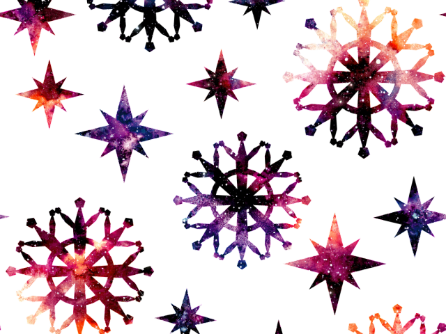 Drawn Snowflake Transparent Background - Transparent Watercolor Snowflakes Clipart (640x480), Png Download