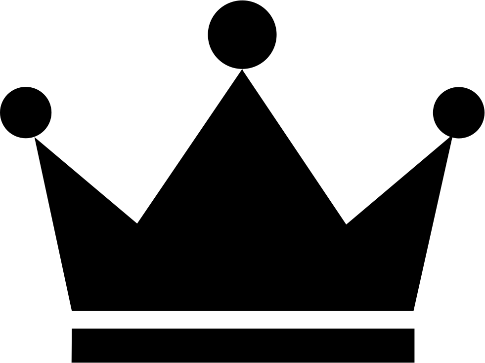Png File Svg - Crown Black And White Icon Clipart (981x736), Png Download
