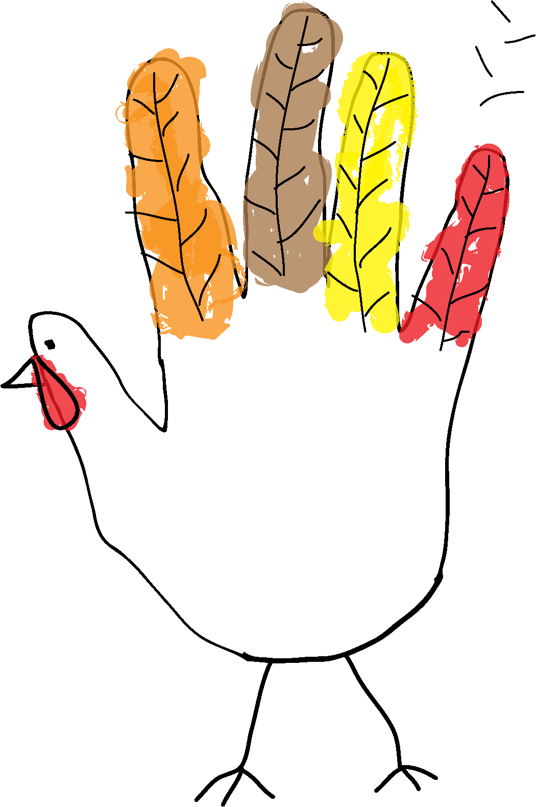 Happy Thanksgiving - Cartoon Clipart (1050x1579), Png Download