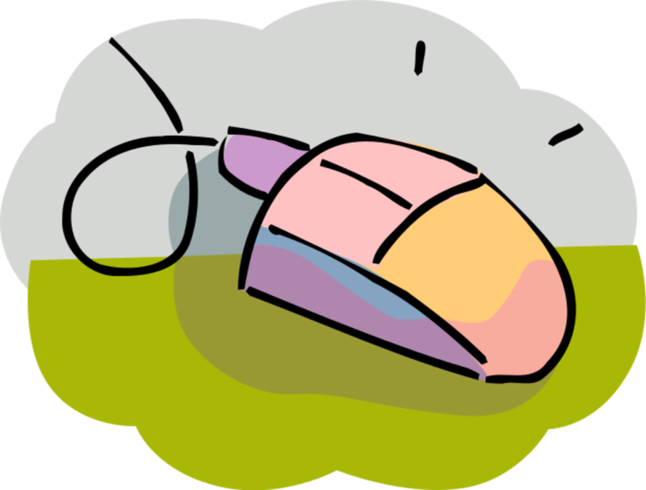 Vector Illustration Of Computer Mouse Pointing Device Clipart (922x700), Png Download