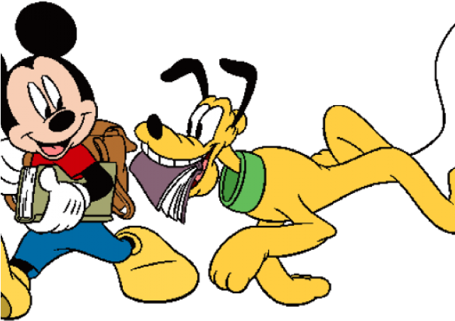 School Clipart Mickey Mouse - Doing Homework Cartoon Character - Png Download (640x480), Png Download