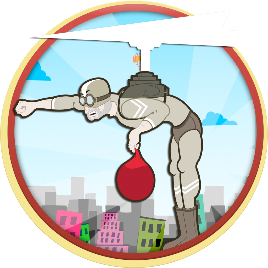 A Water Bloon Bomb Crazy Water Balloon Assault Elite - Cartoon Clipart (1024x1024), Png Download