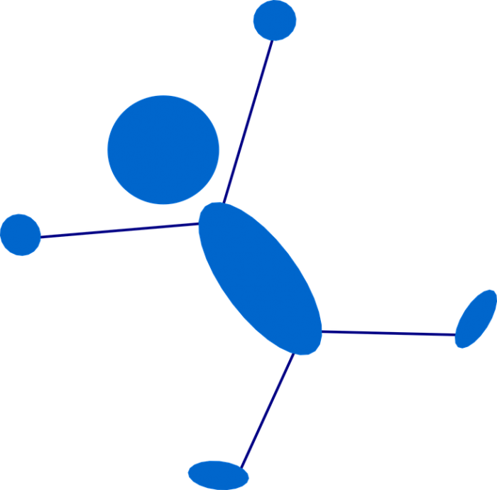 Bonhomme Dessin Png - Stick Figure Lying Down Clipart Transparent Png (700x689), Png Download