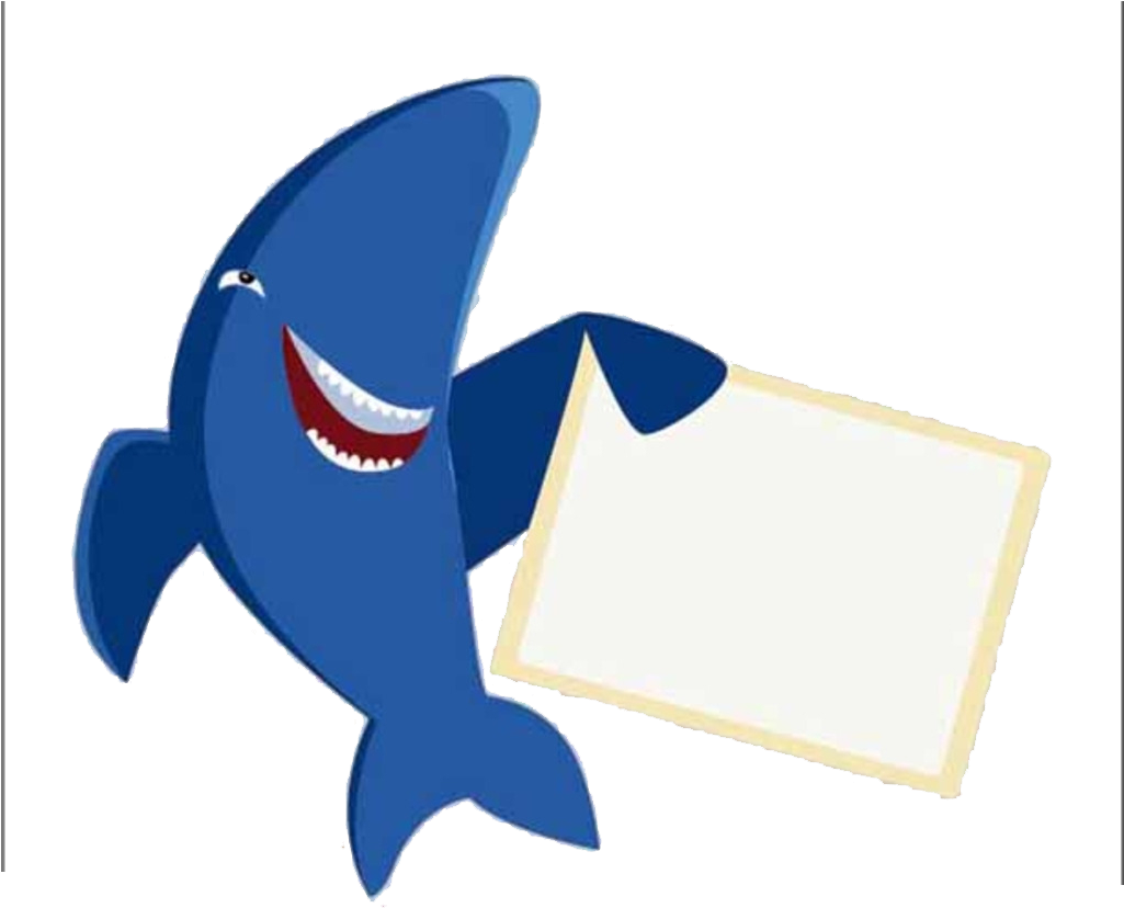Great White Shark Fish - Shark Clipart (1025x828), Png Download