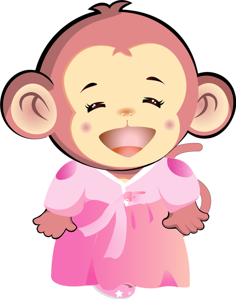 ○‿✿⁀monkeys‿✿⁀○ Monkeys, Safari, Clip Art, - Pink Monkey Png Transparent Png (807x1024), Png Download