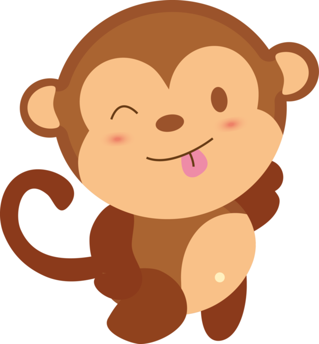 Svg Cuts, Monkey, Clip Art, Cricut, Blue Moon, Blue - Tierno Bebe Mono Animado - Png Download (650x700), Png Download