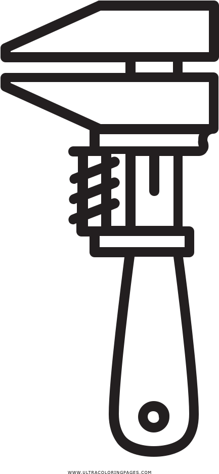 Monkey Wrench Coloring Page Clipart (1000x1000), Png Download