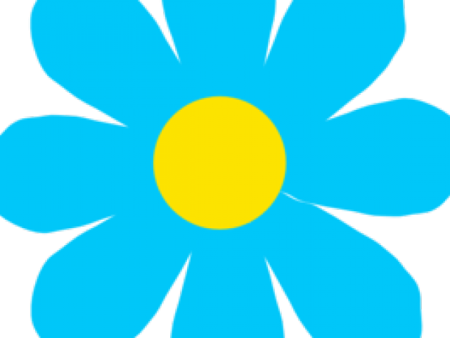 Blue Flower Clipart Simple - Png Download (640x480), Png Download