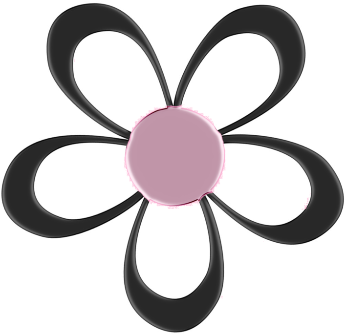 1057 X 755 5 - Black And Pink Flowers Png Clipart (1057x755), Png Download
