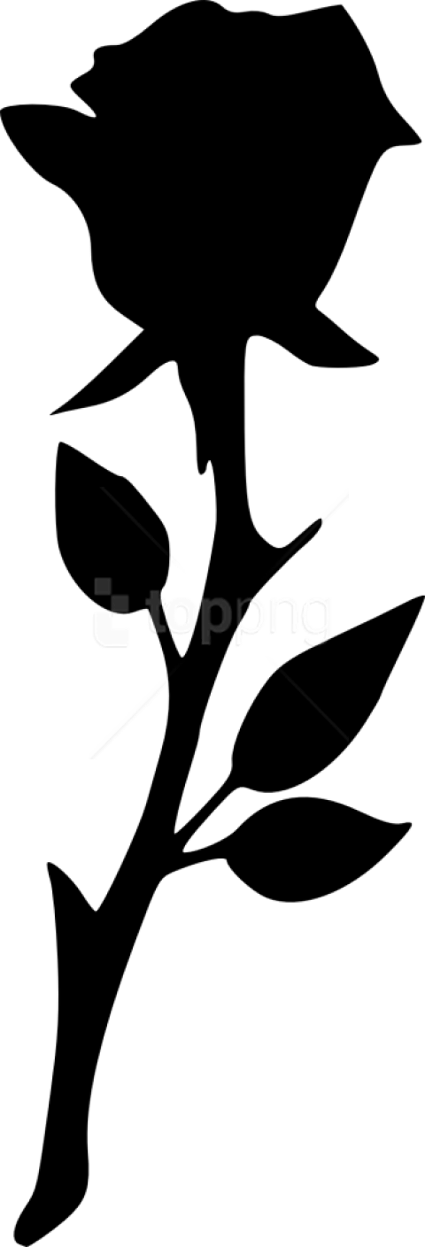 Free Png Rose Silhouette Png Clipart (480x1409), Png Download