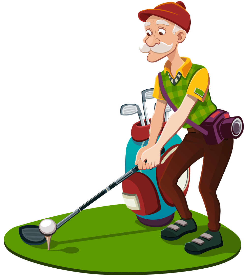 One Of The Most Versatile Options For A Golfer Has - Cartoon Clipart (1200x1116), Png Download